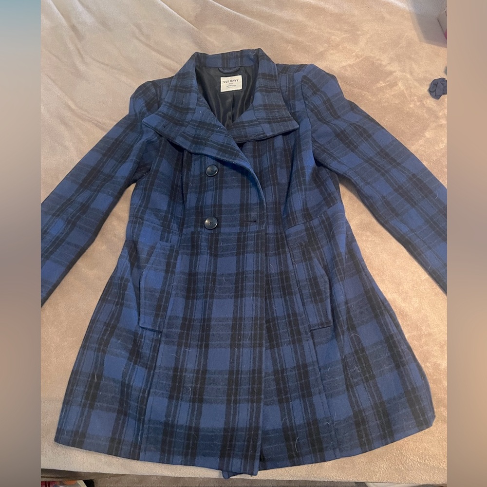 Plaid pea coat !